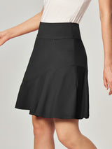 IUGA 20" Knee Length Skirts with Pockets navy black