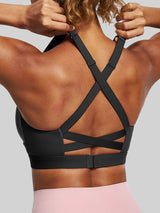 ButterLab™ Criss-Cross Back Sports Bras Black