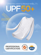 UPF 50+ Rash Guard With Pockets White