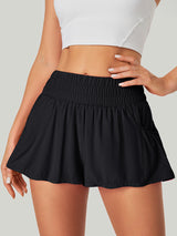 High Waist Flowy Shorts Black