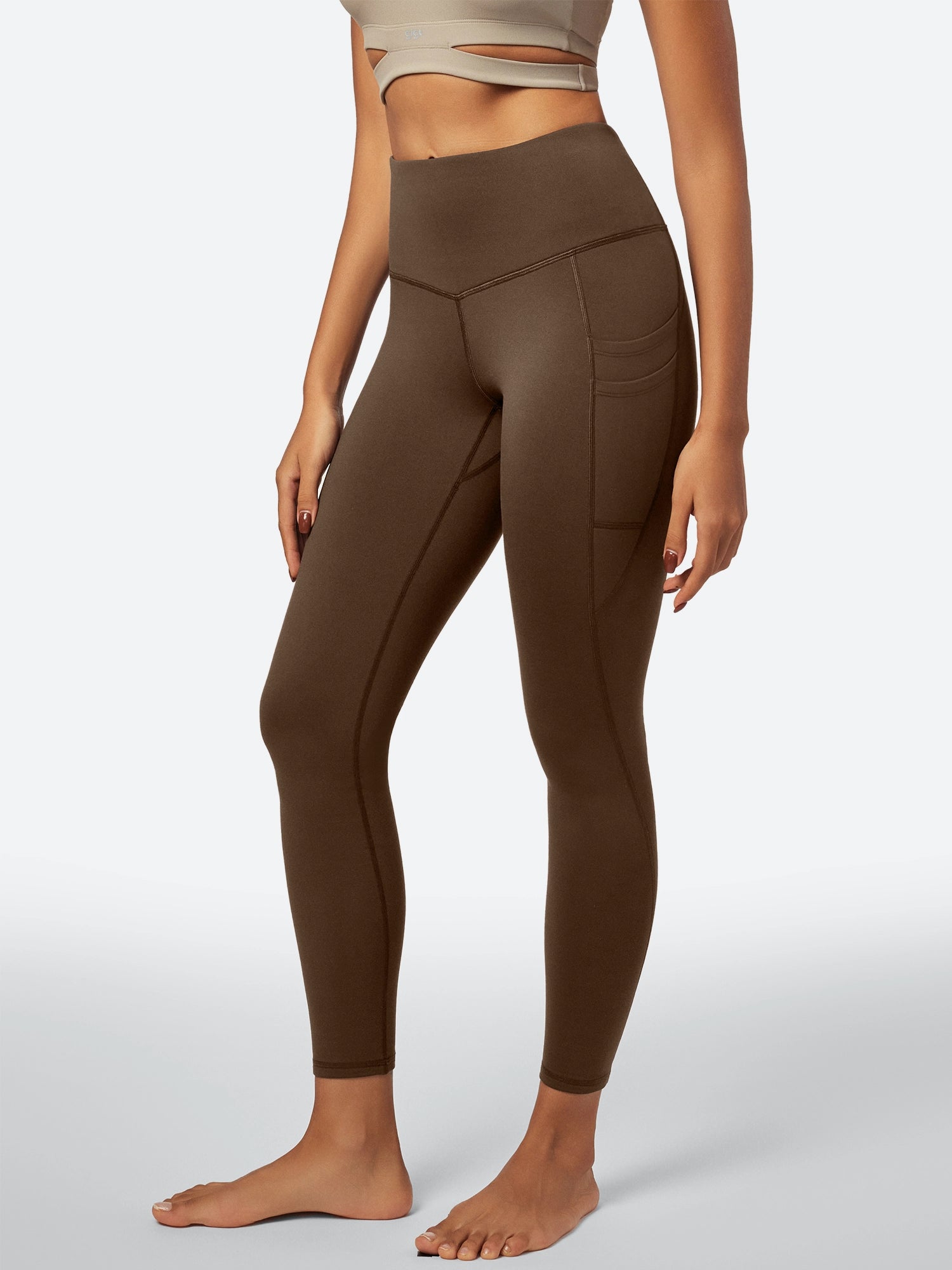 IUGA HeatLab® Fleece Lined Water Resistant Double Pocket Leggings - IUGA