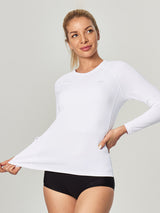 UPF 50+ Rash Guard With Pockets White