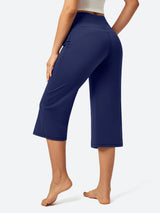 IUGA High Waist Wide Leg Capris With Pockets - IUGA