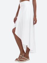 High Waist Flowy Skirts White