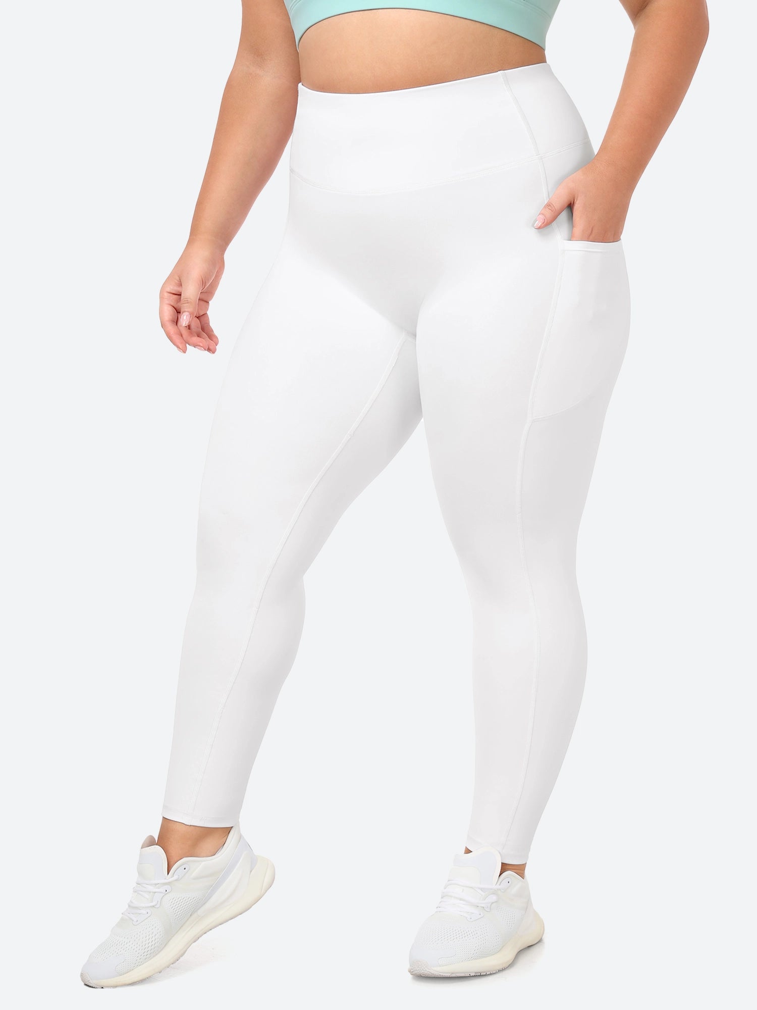 IUGA SilkFeel™ No Front Seam Plus Size Leggings With Pockets - IUGA