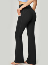 Tummy Control Bootcut Yoga Pants Black