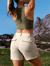 UPF 50+ Hiking Golf Shorts Khaki