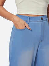 IUGA FlexDenim™ High Waist Pull On Wide Leg Jeans - IUGA