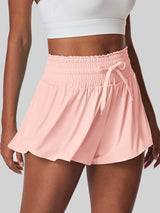 High Waist Flowy Shorts Pink