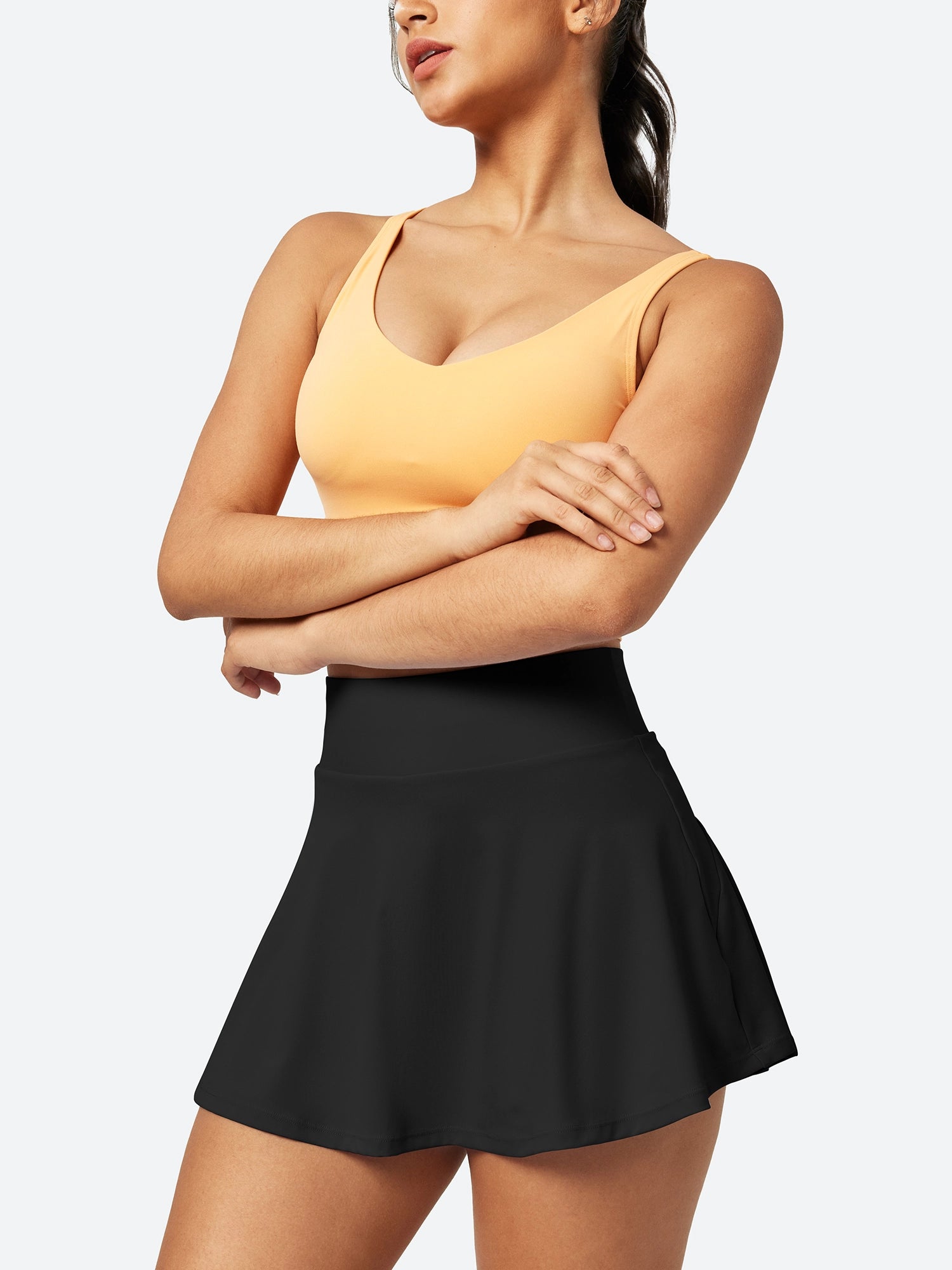 High Waisted Tennis Skirts Black