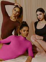 ButterLab™ Long Sleeve Mock Turtle Neck Bodysuits