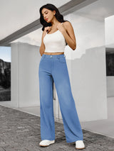 IUGA FlexDenim™ High Waist Pull On Wide Leg Jeans - IUGA