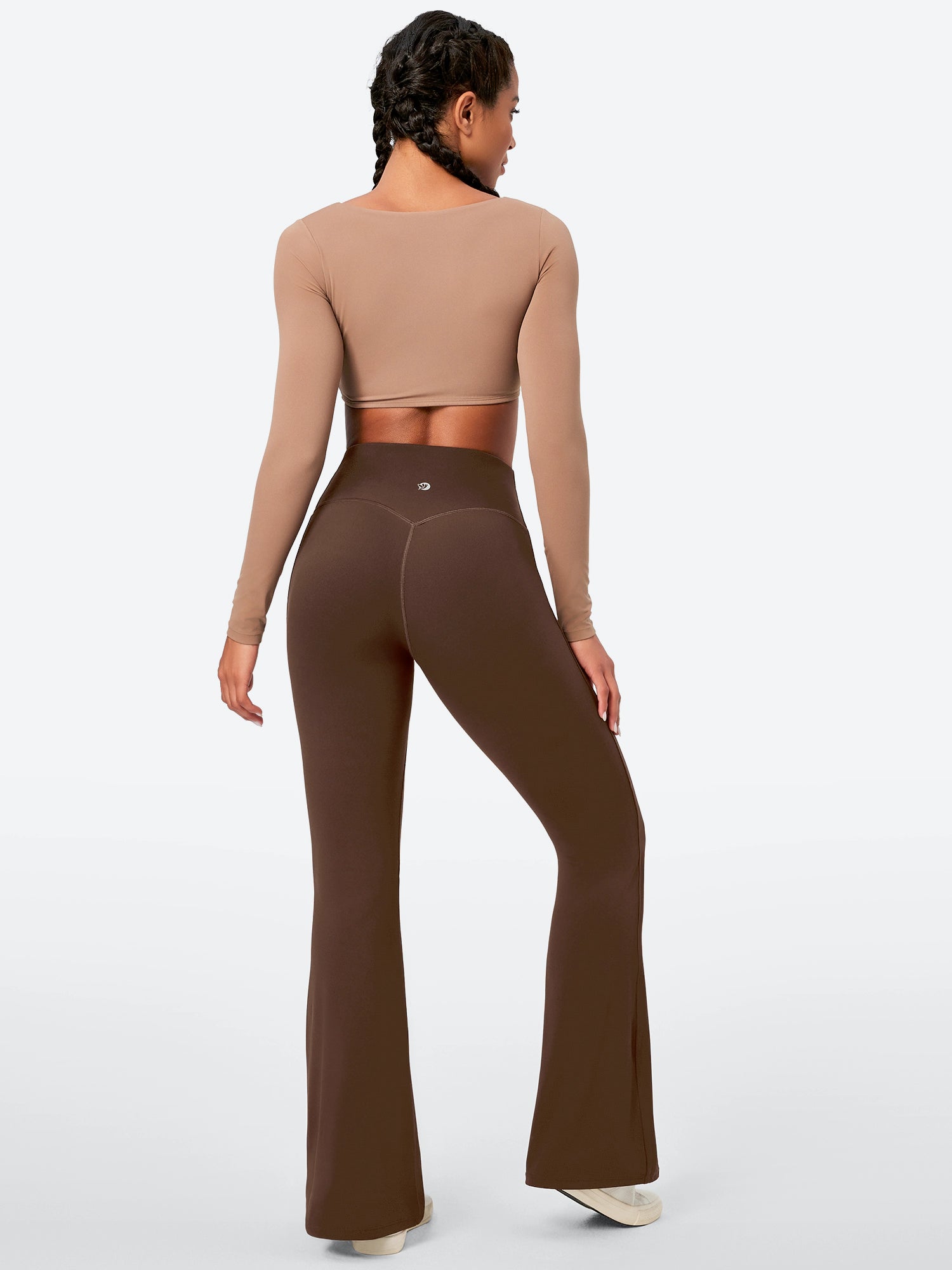 IUGA Sandwich No Front Seam Flare Yoga Pants