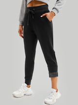 Fleece Lined Sweatpants Black