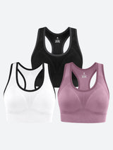 3 Packs High Impact Racerback Sports Bra