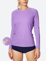 UPF 50+ Rash Guard With Pockets Purple