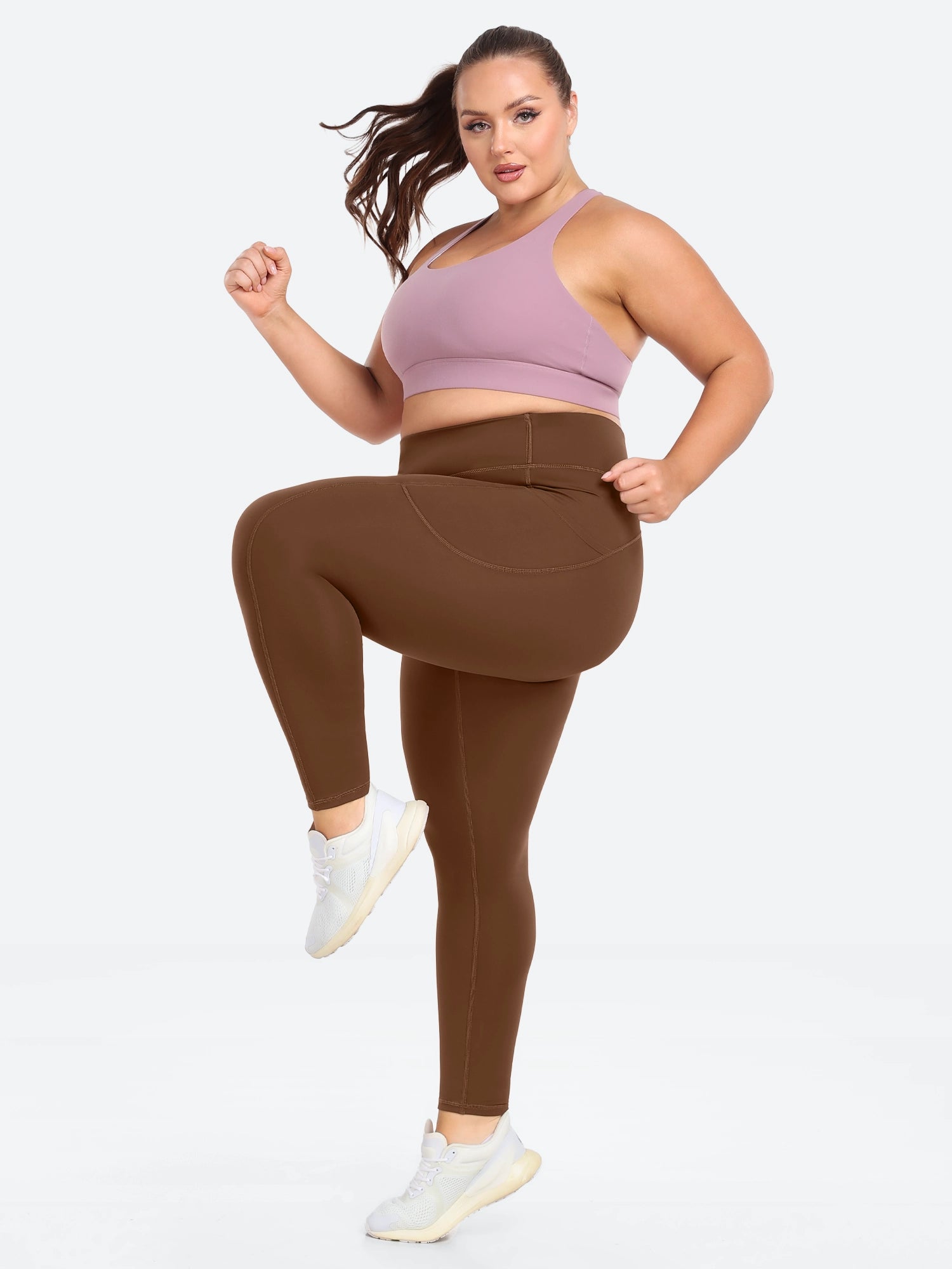 IUGA SilkFeel™ No Front Seam Plus Size Leggings With Pockets - IUGA