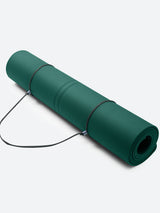 Non-Slip Yoga Mat With Alignment Lines Dark Green