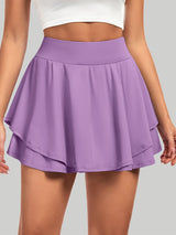 IUGA High Waisted Tennis Skirts With Pockets lavender