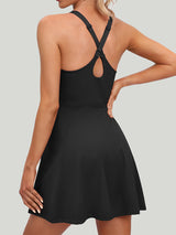 IUGA Tennis Dress With Built in Shorts & Bra black