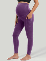 IUGA Supcream Buttery-soft Maternity Legging With Pockets purple