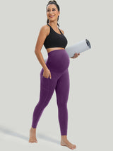 IUGA Supcream Buttery-soft Maternity Legging With Pockets purple